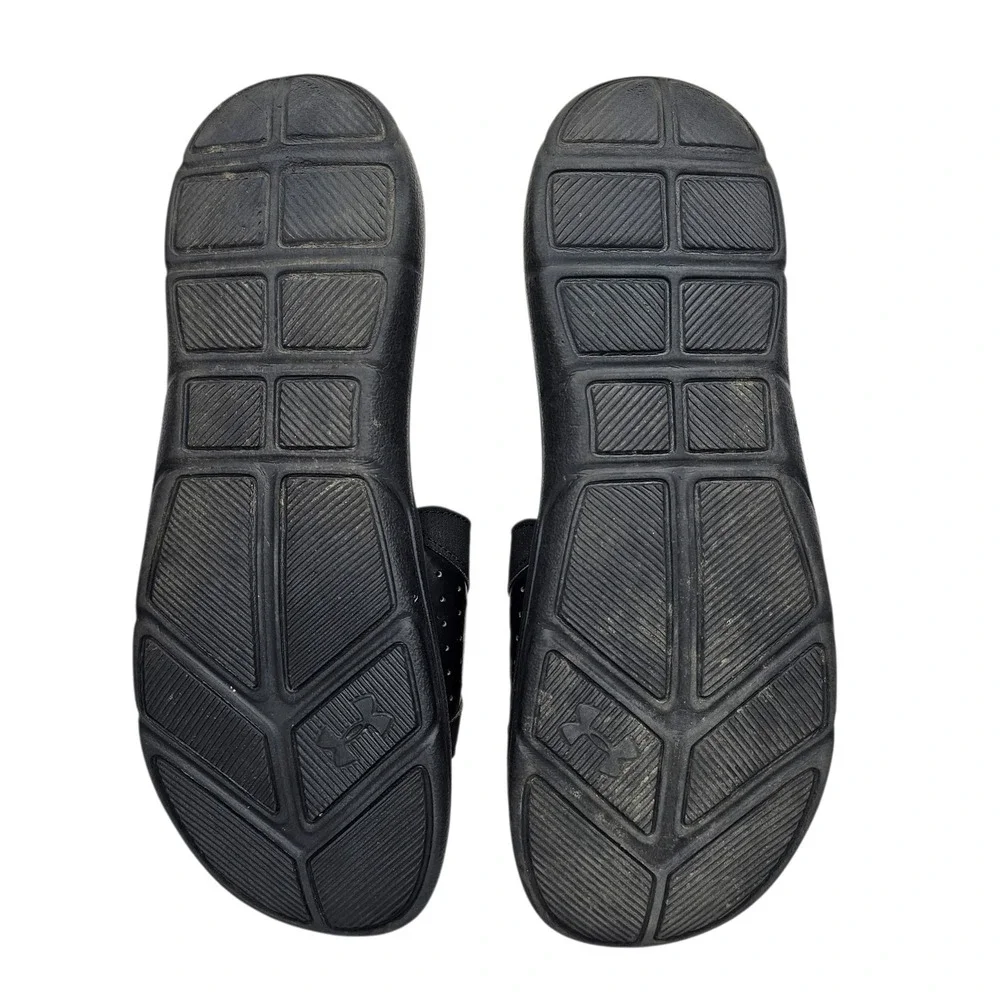 Under Armour Ignite VI Mens 13 Black Slide Sandals Athletic 3022711-001